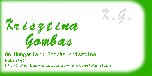 krisztina gombas business card